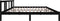 vidaXL - Bedframe - massief - hout - zwart - 200x200 - cm