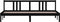 vidaXL - Bedframe - massief - hout - zwart - 200x200 - cm