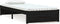 vidaXL - Bedframe - massief - hout - zwart - 75x190 - cm