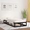 vidaXL - Bedframe - massief - hout - zwart - 75x190 - cm