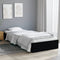 vidaXL - Bedframe - massief - hout - zwart - 75x190 - cm