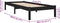 vidaXL - Bedframe - massief - hout - zwart - 75x190 - cm