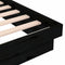 vidaXL - Bedframe - massief - hout - zwart - 75x190 - cm