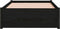 vidaXL - Bedframe - massief - hout - zwart - 75x190 - cm