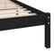 vidaXL - Bedframe - massief - hout - zwart - 75x190 - cm