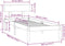 vidaXL - Bedframe - massief - hout - zwart - 75x190 - cm