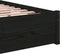 vidaXL - Bedframe - massief - hout - zwart - 90x190 - cm