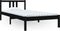 vidaXL - Bedframe - massief - hout - zwart - 90x200 - cm