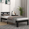 vidaXL - Bedframe - massief - hout - zwart - 90x200 - cm