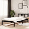 vidaXL - Bedframe - massief - hout - zwart - 90x200 - cm