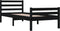 vidaXL - Bedframe - massief - hout - zwart - 90x200 - cm