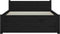 vidaXL - Bedframe - massief - hout - zwart - 90x200 - cm