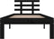 vidaXL - Bedframe - massief - hout - zwart - 90x200 - cm