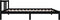 vidaXL - Bedframe - massief - hout - zwart - 90x200 - cm