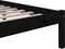 vidaXL - Bedframe - massief - hout - zwart - 90x200 - cm