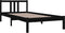 vidaXL - Bedframe - massief - hout - zwart - 90x200 - cm