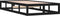 vidaXL - Bedframe - massief - hout - zwart - 90x200 - cm
