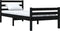 vidaXL - Bedframe - massief - hout - zwart - 90x200 - cm
