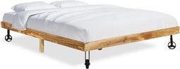 vidaXL - Bedframe - massief - mangohout - 200x200 - cm