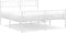 vidaXL - Bedframe - met - hoofd- - en - voeteneinde - metaal - wit - 120 - x - 190 - cm