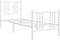 vidaXL - Bedframe - met - hoofd- - en - voeteneinde - metaal - wit - 80x200 - cm