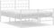 vidaXL - Bedframe - met - hoofd- - en - voeteneinde - metaal - wit - 135x190 - cm
