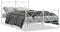 vidaXL - Bedframe - met - hoofd- - en - voeteneinde - metaal - wit - 120 - x - 190 - cm