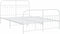 vidaXL - Bedframe - met - hoofd- - en - voeteneinde - metaal - wit - 140x190 - cm