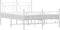 vidaXL - Bedframe - met - hoofd- - en - voeteneinde - metaal - wit - 140x200 - cm