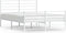 vidaXL - Bedframe - met - hoofd- - en - voeteneinde - metaal - wit - 140x190 - cm
