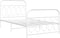 vidaXL - Bedframe - met - hoofd- - en - voeteneinde - metaal - wit - 107x203 - cm