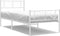 vidaXL - Bedframe - met - hoofd- - en - voeteneinde - metaal - wit - 75x190 - cm