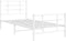 vidaXL - Bedframe - met - hoofd- - en - voeteneinde - metaal - wit - 90x190 - cm