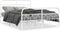 vidaXL - Bedframe - met - hoofd- - en - voeteneinde - metaal - wit - 140x190 - cm