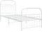 vidaXL - Bedframe - met - hoofd- - en - voeteneinde - metaal - wit - 80x200 - cm