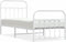 vidaXL - Bedframe - met - hoofd- - en - voeteneinde - metaal - wit - 90x190 - cm