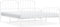 vidaXL - Bedframe - met - hoofd- - en - voeteneinde metaal - wit - 183x213 - cm