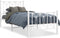 vidaXL - Bedframe - met - hoofd- - en - voeteneinde - metaal - wit - 90x200 - cm