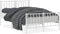 vidaXL - Bedframe - met - hoofd- - en - voeteneinde metaal - wit - 120x200 - cm