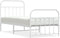vidaXL - Bedframe - met - hoofd- - en - voeteneinde - metaal - wit - 90x200 - cm