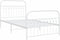 vidaXL - Bedframe - met - hoofd- - en - voeteneinde - metaal - wit - 100x190 - cm