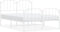 vidaXL - Bedframe - met - hoofd- - en - voeteneinde metaal - wit - 140x190 - cm