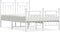 vidaXL - Bedframe - met - hoofd- - en - voeteneinde - metaal - wit - 135x190 - cm