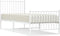 vidaXL - Bedframe - met - hoofd- - en - voeteneinde - metaal - wit - 80x200 - cm