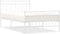 vidaXL - Bedframe - met - hoofd- - en - voeteneinde - metaal - wit - 100x200 - cm