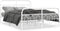 vidaXL - Bedframe - met - hoofd- - en - voeteneinde - metaal - wit - 135x190 - cm