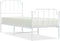 vidaXL - Bedframe - met - hoofd- - en - voeteneinde metaal - wit - 75x190 - cm