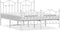 vidaXL - Bedframe - met - hoofd- - en - voeteneinde - metaal - wit - 135x190 - cm