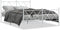 vidaXL - Bedframe - met - hoofd- - en - voeteneinde - metaal - wit - 137x190 - cm