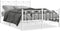 vidaXL - Bedframe - met - hoofd- - en - voeteneinde - metaal - wit - 135x190 - cm